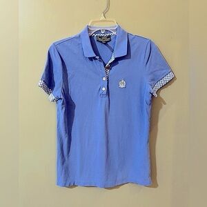 Vintage Ralph Lauren sport women's polo checked detailing embellished buttons M